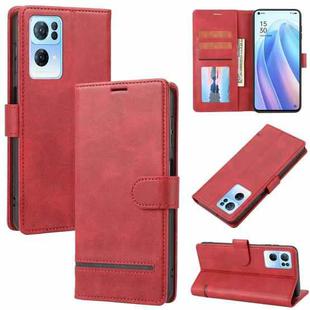 For OPPO Reno7 Pro Classic Wallet Flip Leather Phone Case(Red)