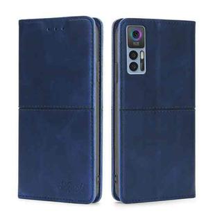 For TCL 30 5G/30+ 5G Cow Texture Magnetic Horizontal Flip Leather Phone Case(Blue)