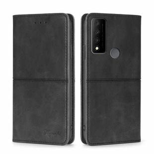 For TCL 30 V 5G/T781S Cow Texture Magnetic Horizontal Flip Leather Phone Case(Black)