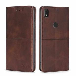 For Alcatel  Axel/Lumos Cow Texture Magnetic Horizontal Flip Leather Phone Case(Dark Brown)