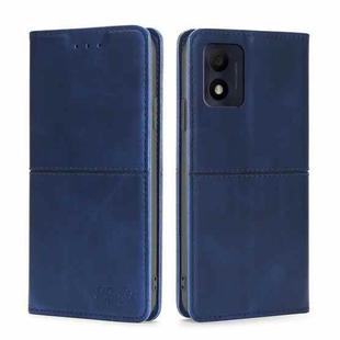 For Alcatel 1B 2022 Cow Texture Magnetic Horizontal Flip Leather Phone Case(Blue)