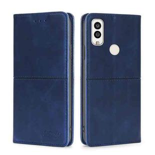 For Kyocera Android One S9 Cow Texture Magnetic Horizontal Flip Leather Phone Case(Blue)