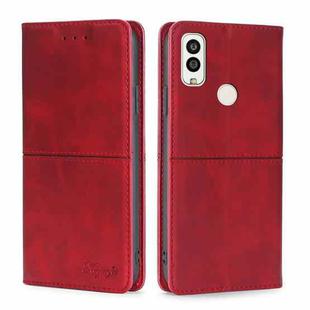 For Kyocera Android One S9 Cow Texture Magnetic Horizontal Flip Leather Phone Case(Red)