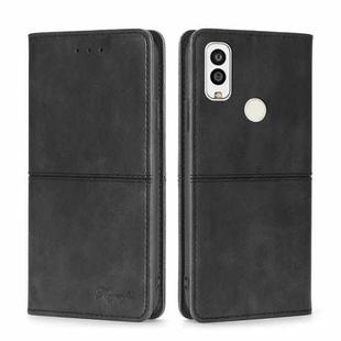 For Kyocera Android One S9 Cow Texture Magnetic Horizontal Flip Leather Phone Case(Black)