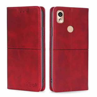 For Kyocera KY-51B Cow Texture Magnetic Horizontal Flip Leather Phone Case(Red)