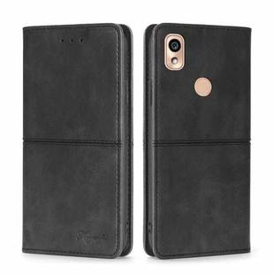 For Kyocera KY-51B Cow Texture Magnetic Horizontal Flip Leather Phone Case(Black)