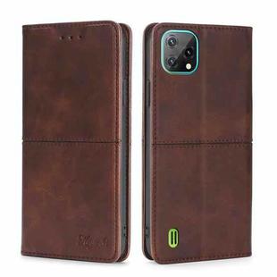 For Blackview A55 Cow Texture Magnetic Horizontal Flip Leather Phone Case(Dark Brown)