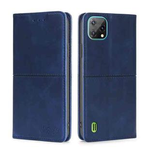 For Blackview A55 Cow Texture Magnetic Horizontal Flip Leather Phone Case(Blue)