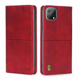 For Blackview A55 Cow Texture Magnetic Horizontal Flip Leather Phone Case(Red)