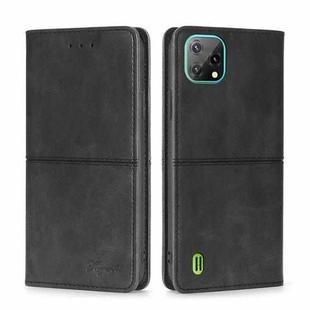For Blackview A55 Cow Texture Magnetic Horizontal Flip Leather Phone Case(Black)