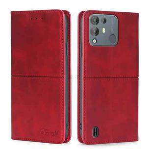 For Blackview A55 Pro Cow Texture Magnetic Horizontal Flip Leather Phone Case(Red)