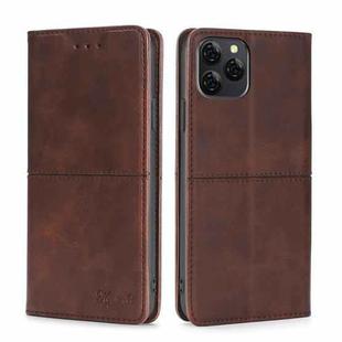 For Blackview A95 Cow Texture Magnetic Horizontal Flip Leather Phone Case(Dark Brown)