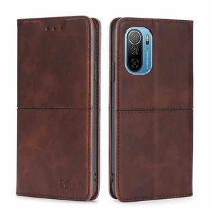 For Ulefone Note 13P Cow Texture Magnetic Horizontal Flip Leather Phone Case(Dark Brown)