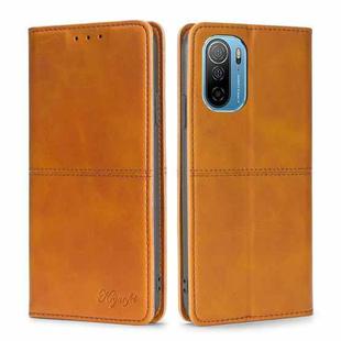 For Ulefone Note 13P Cow Texture Magnetic Horizontal Flip Leather Phone Case(Light Brown)