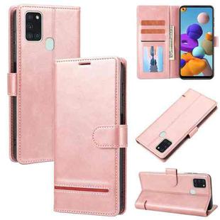 For Samsung Galaxy A21s Classic Wallet Flip Leather Phone Case(Pink)