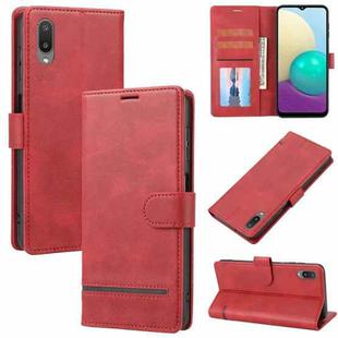 For Samsung Galaxy A02 / M02 Classic Wallet Flip Leather Phone Case(Red)
