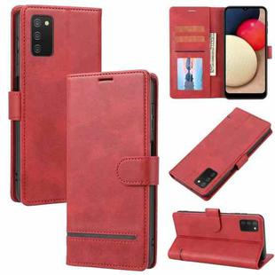 For Samsung Galaxy A03s 166mm Classic Wallet Flip Leather Phone Case(Red)