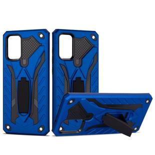 For Galaxy S20 Shockproof TPU + PC Protective Case with Holder(Blue)