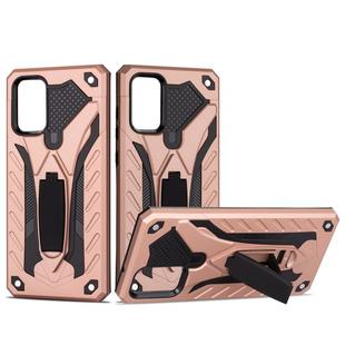 For Galaxy S20+ Shockproof TPU + PC Protective Case with Holder(Rose Gold)