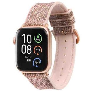 Glitter Starry Sky Watch Band For Apple Watch Series 8&7 41mm / SE 2&6&SE&5&4 40mm / 3&2&1 38mm(Pink)