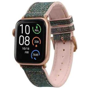Glitter Starry Sky Watch Band For Apple Watch Series 8&7 41mm / SE 2&6&SE&5&4 40mm / 3&2&1 38mm(Green)