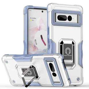 For Google Pixel 7 Pro 5G Ring Holder Non-slip Armor Phone Case(White)