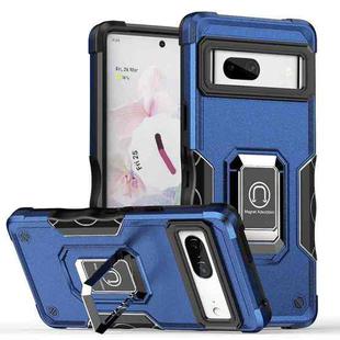 For Google Pixel 7 5G Ring Holder Non-slip Armor Phone Case(Blue)