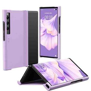 For Huawei Mate Xs 2 Leather Shockproof Phone Case With Holder(Purple)