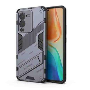 For vivo S15 Punk Armor PC + TPU Phone Case with Holder(Grey)