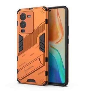 For vivo S15 Punk Armor PC + TPU Phone Case with Holder(Orange)