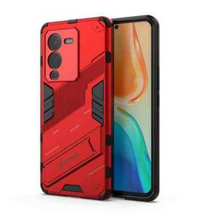 For vivo S15 Pro Punk Armor PC + TPU Phone Case with Holder(Red)