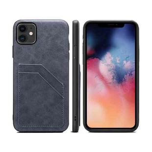 For iPhone 11 Card Slots Full Coverage PU+TPU Phone Case (Grey)