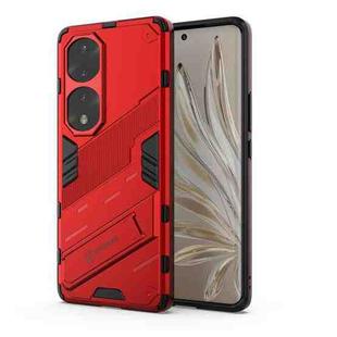 For Honor 70 Pro Punk Armor 2 in 1 PC + TPU Shockproof Case with Invisible Holder(Red)