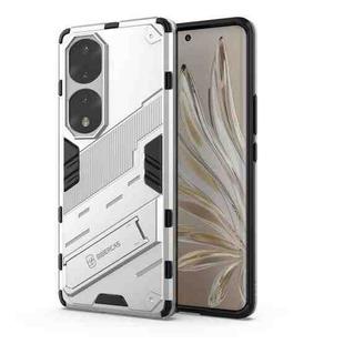 For Honor 70 Pro Punk Armor 2 in 1 PC + TPU Shockproof Case with Invisible Holder(White)