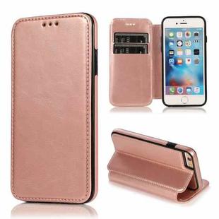 Card Slots Flip Leather Phone Case For iPhone 6 Plus / 6s Plus(Rose Gold)