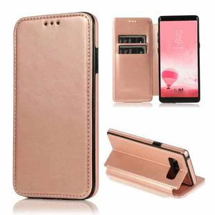 For Samsung Galaxy Note8 Card Slots Flip Leather Phone Case(Rose Gold)