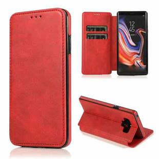 For Samsung Galaxy Note9 Card Slots Flip Leather Phone Case(Red)