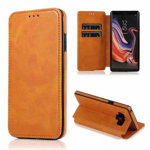 For Samsung Galaxy Note9 Card Slots Flip Leather Phone Case(Khaki)