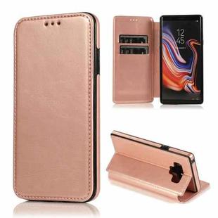 For Samsung Galaxy Note9 Card Slots Flip Leather Phone Case(Rose Gold)