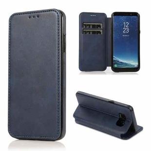 For Samsung Galaxy S8 Card Slots Flip Leather Phone Case(Blue)