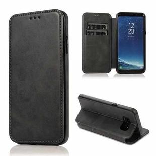For Samsung Galaxy S8+ Card Slots Flip Leather Phone Case(Black)