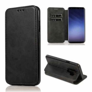 For Samsung Galaxy S9 Card Slots Flip Leather Phone Case(Black)