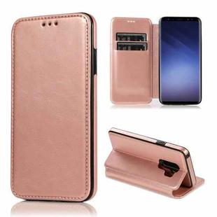 For Samsung Galaxy S9 Card Slots Flip Leather Phone Case(Rose Gold)