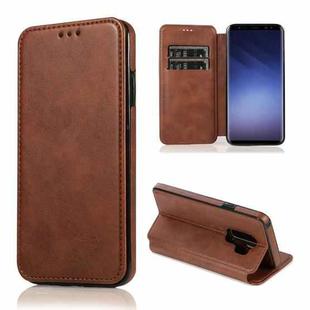 For Samsung Galaxy S9 Card Slots Flip Leather Phone Case(Brown)