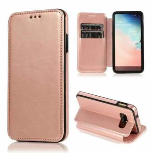 For Samsung Galaxy S10e Card Slots Flip Leather Phone Case(Rose Gold)