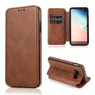 For Samsung Galaxy S10e Card Slots Flip Leather Phone Case(Brown)