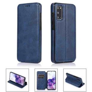For Samsung Galaxy S20 5G Card Slots Flip Leather Phone Case(Blue)