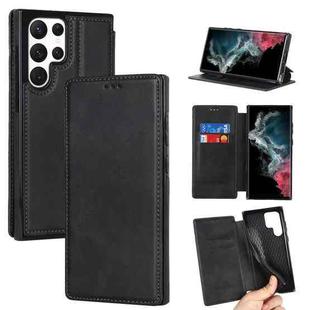 For Samsung Galaxy S22 Ultra  5G Card Slots Flip Leather Phone Case(Black)