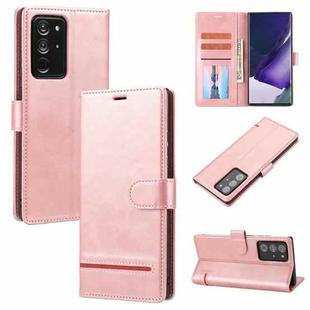 For Samsung Galaxy Note20 Ultra Classic Wallet Flip Leather Phone Case(Pink)