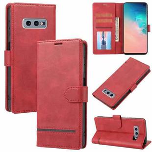 For Samsung Galaxy S10e Classic Wallet Flip Leather Phone Case(Red)